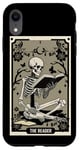 Coque pour iPhone XR The Reader Carte de tarot gothique sorcière squelette Halloween