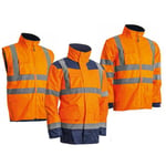 Coverguard - Veste kanata pu hi-viz 3M orange fluo/marine tl 7KANOL