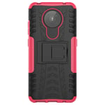 Nokia 5.3 Cool Tire Tough Case m. Stand - Svart / rosa