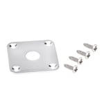Musiclily Pro Chrome Metal Flat Jack Plate for Epiphone Les Paul Guitar