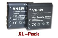 vhbw 2x Batteries compatible avec Casio Exilim EX Serie FC100, P600, P700, Z100, Z1000, Z1050 appareil photo reflex (950mAh, 3,6V, Li-ion)
