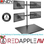 Mount 4 Monitors (Quad) Display Bracket & Pole & Standard Desk Clamp FREE P&P