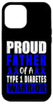 Coque pour iPhone 14 Plus Type One Diabète Diabétique Sensibilisation au T1D Papa Proud Father