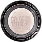 Maybelline Eyestudio 24 Hour Color Tattoo Gel-Cream Eyeshadow, 45 Infinite White