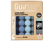 GuirLED - Guirlande lumineuse wifi boules coton LED USB - Commande Vocale - Maison connectée - Amazon Alexa & Google Assistant - Adaptateur secteur 2xUSB inclus - 24 boules 2.4 - Byzantin