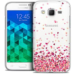 Caseink - Coque Housse Etui pour Samsung Galaxy Core Prime (G360) [Crystal HD Collection Sweetie Design Heart Flakes - Rigide - Ultra Fin - Imprimé en France]