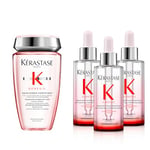 Kérastase, Génesis, Triple Cure Anti-Chute Intensive, 84% de Chute de Cheveux en Moins, Aminexil, Stimule la Pousse, Réduit la Chute, Cheveux Fragiles & Cassants, 3x 90ml + 250ml