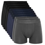 Resteröds Kalsonger 10P Bamboo Boxer Brief Grå/Blå XX-Large Herr