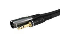 Monoprice 6ft Gold Plated Premier Series XLR Male to 1/4 inch TRS Male 16AWG Cable