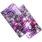 MRSTER Samsung A30 Étui à Rabat 3D Désign Portefeuille Housse [Magnétique] [Fonction Stand] [Porte Carte] PU Cuir Protection Coque pour Samsung Galaxy A20 / A30. XY 3D Purple Flower