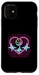 Coque pour iPhone 11 Heartbeat Panier de basketball Heart Line Pulse Player Sport Basket