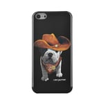 COQUE TEO JASMIN COWBOY CHIEN BULLDOG POUR APPLE IPHONE 5 5S 5C SE 1ERE G NOIR