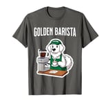 Golden Retriever White Show Barista Coffee Maker Dog T-Shirt