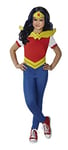 Rubies- Wonder Woman Superhero Girls Déguisement Perruque Shg Boîte Taille XL, Filles, 630576-XL, Bleu, 9-10 años