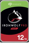 IronWolf Pro 12 To, Disque dur interne NAS HDD, CMR 3,5"" SATA 6 Gbit/s, 256 Mo de mémoire cache, pour NAS RAID, services Rescue valables 3 ans (ST12000NE0008)