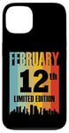 Coque pour iPhone 13 Février 12 Édition Limitée Retro Vintage Anniversaire