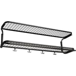 Essem Design-Classic 650 Hattehylde Dobbelt Sort / Sort, 80 cm