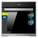 Cecotec Four encastrable Pyrolytique 60cm Bolero Hexa P506000 Edge A+. 3400W, Capacité de 81L, 11 Fonctions avec Airfryer Master, Pizza Master, 3D Cooking, Steam Base X2, Pyrolyse