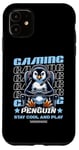 iPhone 11 Gaming Penguin Video Game Graphic For Men Boys Women Kids Case