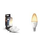 Philips Hue White Ambiance Smart Light Bulb Candle Triple Pack LED [GU10] with Bluetooth - 1100 Lumen. Works with Alexa, Google Assistant and Apple Homekit.