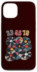 Coque pour iPhone 13 Disque vinyle rétro 33 45 78 tr/min DJ ou amateur de musique