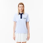 Lacoste Polo Tennis Édition Roland-Garros en éponge Taille 42 Bleu Clair/bleu Marine