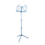 K&M 100/1 Pupitre de musique Bleu - Pupitre de musique extensible 62,5 - 124 cm - Support de musique pliable, pied métallique pliable