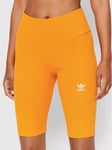 adidas Originals Womens Adicolor Essentials Cycling Shorts - Orange / 14