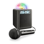 Mi-Mic Mini Speaker with MIC | Kids Karaoke Machine and Disco Cube Speaker, Portable with Bluetooth, Microphone, LED Lights