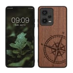 Wooden Case for Xiaomi Redmi Note 12 Pro 5G Navigational Compass