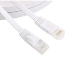 Cable Ethernet Plat Blinde CAT6 RJ45 10GB, Couleur: Blanc, Longueur: 8m