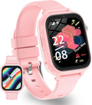 4g Montre Connectée Enfant, Montre Intelligente Enfants Avec Gps, Appel Vidéo, Sos, Whatsapp, Wifi, Réveil, Mode Sport, Mode École, Ip68 Étanche Smartwatch Enfant Noël Cadeaux 5-14 Ans-Rose