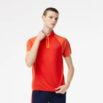 Lacoste SPORT Men's Ultra-Dry Tennis Polo Shirt - Red/Orange, L