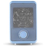 Tower Corded 600W Fan Heater with 3 Second Heating Technology, Blue - T675001B