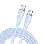 VOLTME USB-C to USB-C Cable 1.8M Blue 5A, Compatible with Power Delivery USB 2.0 Fast Charge USB Charger 3A Samsung ultra soft, firm and flexible