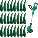 24 Pi¿¿ces Remplacement des Lames De Strimmer d'herbe, Lame Coupe Bordure Bosch, Couteau en Plastique de Rechange, pour Bosch Art 26-18Li Art 23-18Li, Vert (24 pcs)