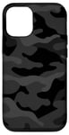 Coque pour iPhone 14 Pro Camouflage noir foncé Urban Midnight Night Camouflage Army Pattern