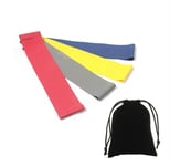 LIANYG Resistance Band 4 Pcs Yoga Resistance Rubber Bands Indoor Outdoor Fitness Equipment Sport Training Workout Elastic Bands Exercise Band (Color : 4 Colors with Bag)