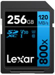 Lexar High-Performance 800x Carte SD 256 Go, Carte Memoire SDXC UHS-I, Jusqu'à 120 Mo/s en lecture, 45 Mo/s en écriture (LSD0800256G-BNNAG) Bleu