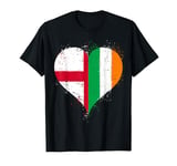 Half Irish Half English A Vintage Flag for St Georges Day T-Shirt