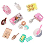 Glitter Girls 062243425095 Donut Baking Set – Play Food, Mixer, & Kitchen Accessories, Multi-Color, Small