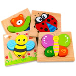 Afufu Jeux Bebe - Puzzles en Bois Jouets Montessori Enfant 1 2 3 4 Ans Puzzle...