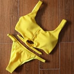 YWSZJ Bandage Bikini Sexy Push up vêtements de Bain rembourré Femmes 2 pièces Maillot de Bain de Bain Maillot de Bain Maillots de Bain Femmes Femmes (Color : Yellow, Size : Medium)