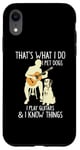 Coque pour iPhone XR That What I Do I Pet Dogs I Play Guitars & I Know Things