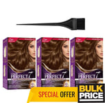 Wella Couleur Parfait Professionnel Cheveux Couleur 6/73 Caramel Chocolat 3-pack