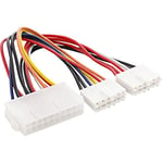 InLine® Câble Adaptateur ATX 20 cm pour Alimentation ATX vers connecteur de Carte mère P8/P9