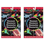 Melissa & Doug Scratch Magic Draw & Learn Dinosaur | Arts & Crafts | Scratch Art | 4+ | Gift for Boy or Girl (Pack of 2)