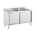 Royal Catering Oppvaskbenk - 2 kum rustfritt stål 500 x 400 300 mm