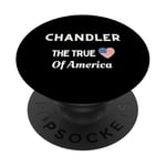 L'amour patriotique Chandler USA Le véritable cœur de l'Amérique PopSockets PopGrip Adhésif