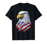 Patriotic Bald Eagle 4th Of July Men USA American Flag Kids T-Shirt